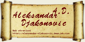 Aleksandar Đakonović vizit kartica